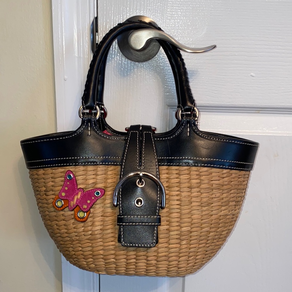 Coach straw bag